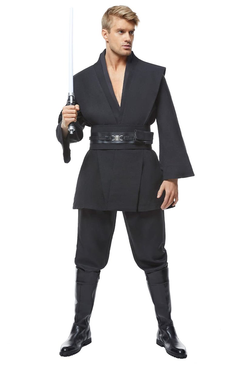 Cosplaysky Men's Tunic Cosplay Costume Adults Outfits Halloween Robe Hooded Uniform - Image 5